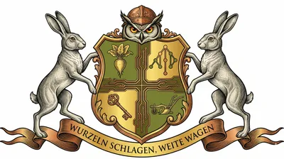 Familienwappen variation 3 - Wurzeln schlagen, weite wagen