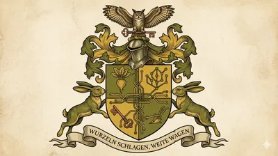 Familienwappen variation 4 - Wurzeln schlagen, weite wagen