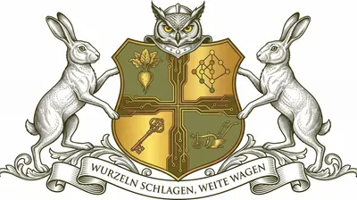 Familienwappen variation 5 - Wurzeln schlagen, weite wagen