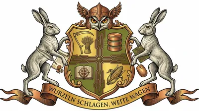 Familienwappen variation 6 - Wurzeln schlagen, weite wagen